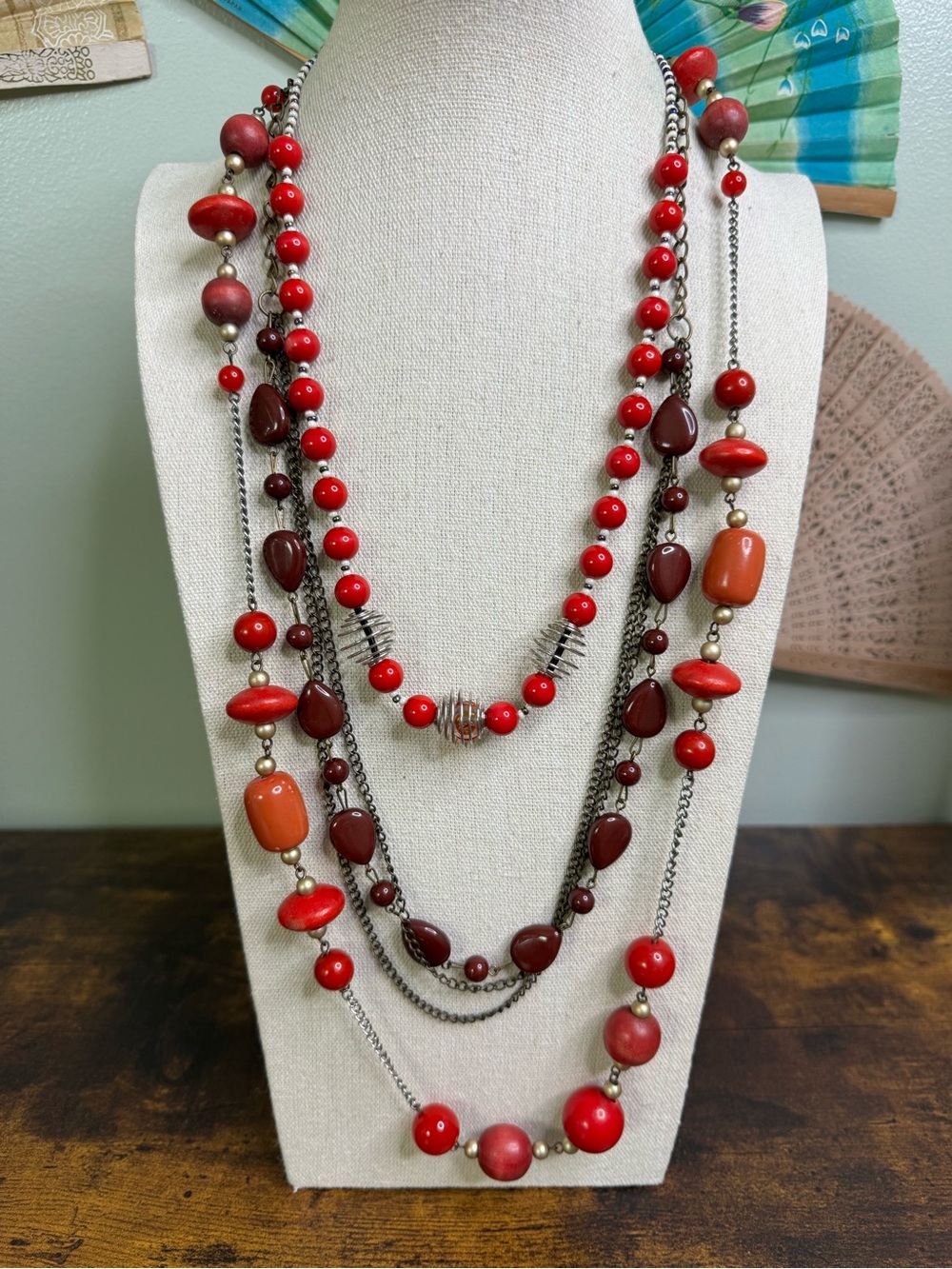 3 Necklace Bundle - Red